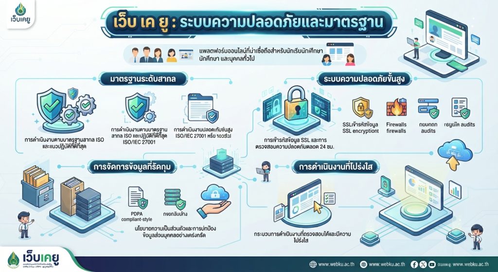 ระบบความปลอดภัยและมาตรฐานของ เว็บ เค ยู